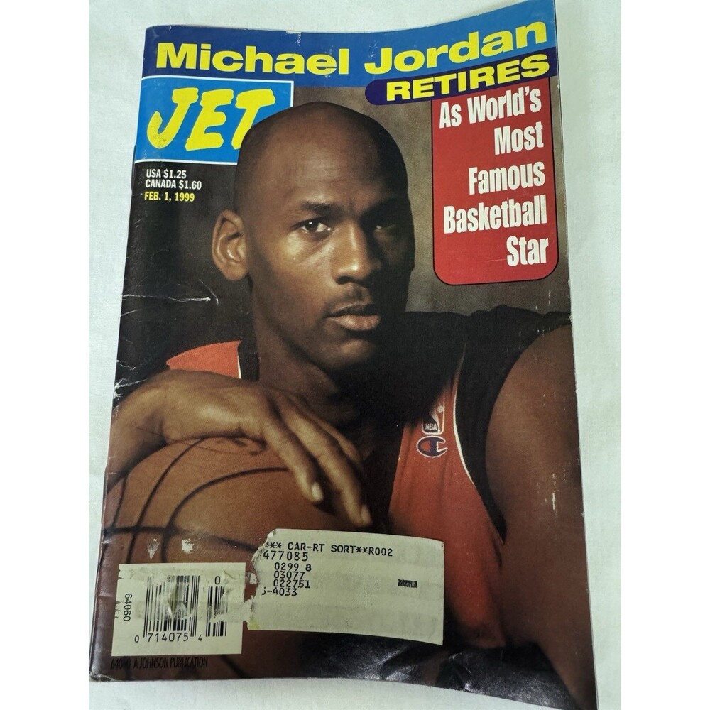 Michael Jordan Retires JET Magazine Vintage FEB 1, 1999 Chicago Bulls NBA Star